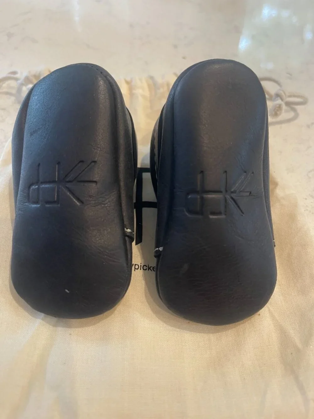 Freshly Picked Black Leather Baby Shoes